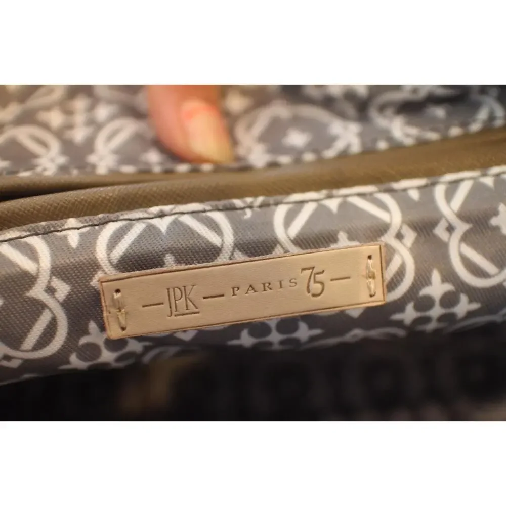 NWOT JPK Paris 75 Light Taupe Leather Nylon Crossbody Bag (300
